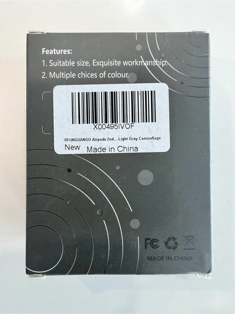 Black AirPods Case Packaging